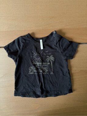 Rylee & Cru Like New Black Graphic Jeep/ Bronco & Palm Baby Tee 3-6 M